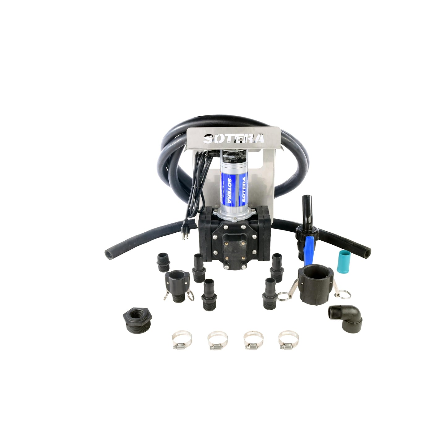 Fill-Rite SS470B - Bomba de transferencia química de 115 V CA con montaje IBC, manguera y tubo de succión, bomba de transferencia de fluidos viscosos de alta resistencia, soporta uso continuo