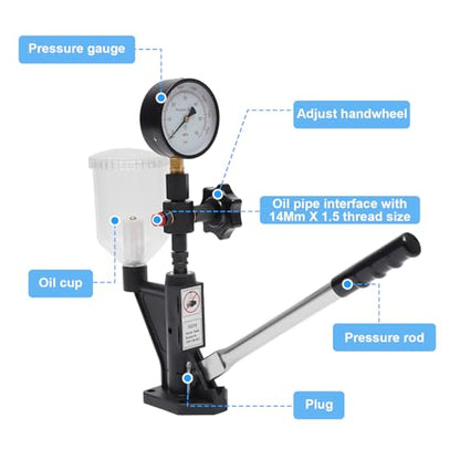 Kit de probador de inyector CR-C Common Rail, máquina de prueba de inyector diesel multifunción de 600 bar 8000PSI + boquilla de combustible S60H para diesel 6190/6200/6170 (stock de EE. UU.)