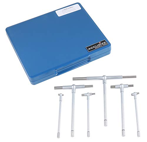 Accusize Industrial Tools Premium 5/16'' - 6", 6ps/Set Juego de medidores telescópicos, acabado en cromo satinado, 3602-5018
