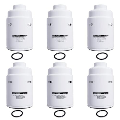 6 filtros de combustible TP3018 12642623 (blanco) compatibles con 6.6 Duramax Diesel Chevy Silverado/GMC Sierra 2500HD 2001-2016 3500HD 2007-2016 Express/Savana 2500 3500 4500 2012-2012012016 6 Diesel
