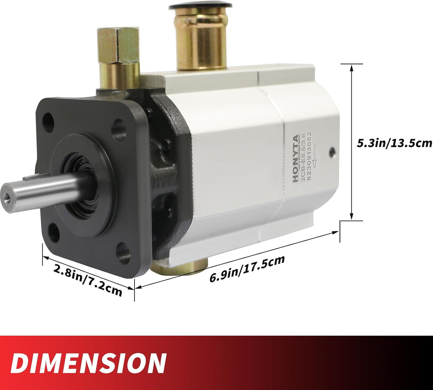 Bomba hidráulica de troncos de 11 GPM Bomba de engranajes de 2 etapas, bomba de engranajes HI/LO, bomba divisora de madera de 3000 PSI, 3600 RPM, bombas divisoras de troncos de aluminio de 1/8