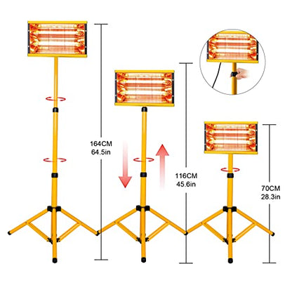 Lámpara de curado de pintura infrarroja de 2000 W de onda corta infrarroja lámpara de calefacción IR para reparación de carrocería de coche, sistemas de curado de pintura, secador de