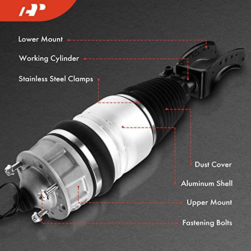 A-Premium Soporte de suspensión de aire compatible con Volkswagen Touareg Porsche Cayenne 2011 2012 2013 2014 2015 2016 2017 2018 delantero izquierdo lado del conductor