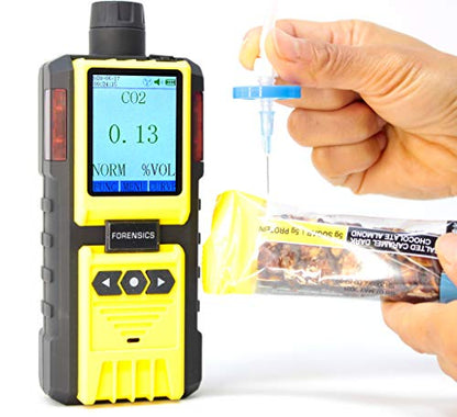 Analizador de dióxido de carbono para análisis de espacio de cabeza por FORENSICS | Analizador de embalaje de atmósfera modificada | Recarga USB | Registro de datos de computadora | Calibración rastreable NIST de EE. UU. | 0-100% CO2 | FD-600-HA-CO2