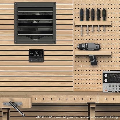 AC Infinity AIRLIFT T16, ventilador de escape de obturador de 16 pulgadas con controlador WiFi de temperatura y humedad, montaje en pared EC-Motor ventilación y refrigeración para cobertizos, áticos,