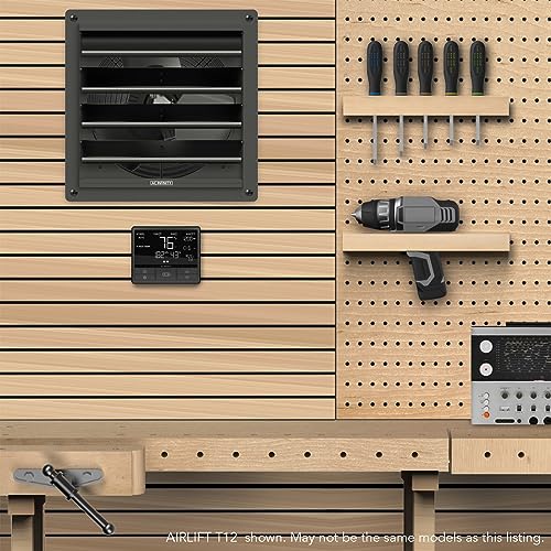AC Infinity AIRLIFT T16, ventilador de escape de obturador de 16 pulgadas con controlador WiFi de temperatura y humedad, montaje en pared EC-Motor ventilación y refrigeración para cobertizos, áticos,