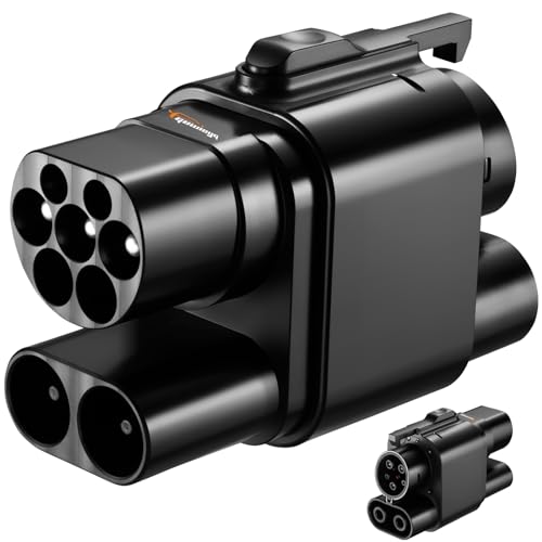 Adaptador CCS2 a CCS1 Adaptador EV Cargador Adpater, DC 1000V 250A CCS2 a CCS1 Enchufe Adaptador de Carga de Coche Conector de Cargador EV