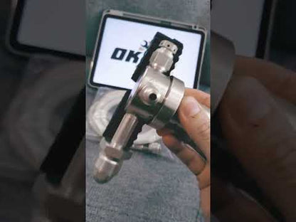 Regulador de nitrógeno HVAC con manguera de 60 pulgadas, regulador de nitrógeno 0-800 PSI de presión de salida, presión de entrada de 0-4000 PSI, conexión de entrada CGA580, conexión de salida macho