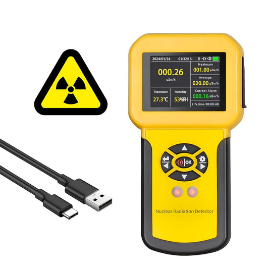 Detector de radiación nuclear, detector radiactivo, medidor radiactivo con pantalla LCD, detector radiactivo, detector de detección de rayos X beta gamma nivel CPM con alarma, monitor de radiación