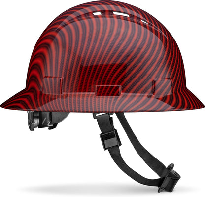 Acerpal Casco duro OSHA con diseño de fibra de carbono ventilada de ala completa con suspensión de 6 puntos (opciones 1)