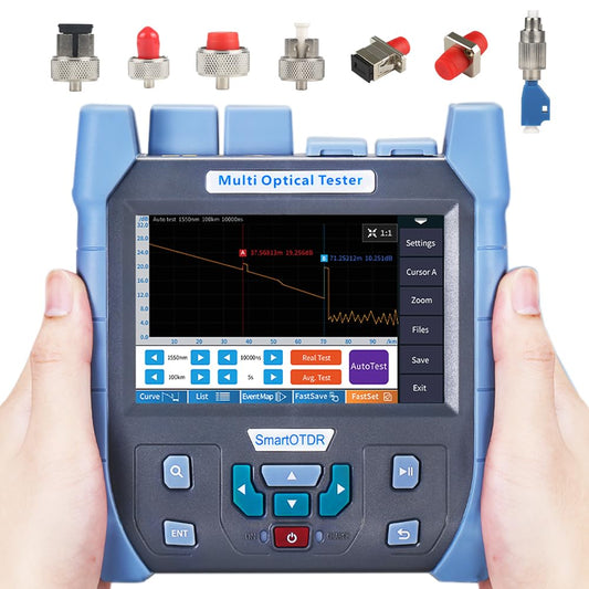 Mini-Pro 1310/1550nm SM OTDR Probador Multifunción Integrado OPM/OLS / Prueba RJ45/VFL Rango 5m-60Km Rango Dinámico 28dB/26dB Conector UPC (YD-5100-UPC)