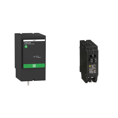Square D de Schneider Electric HOM2175SB Homeline SurgeBreaker dispositivo de protección contra sobretensión, toma 2 espacios centrales de carga
