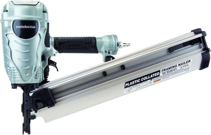Metabo HPT Clavadora de enmarcado, la marca Pro Preferred de clavadoras neumáticas, revista de 21°, acepta clavos de enmarcar de 2 a 3-1/2 pulgadas, (NR90AES1)