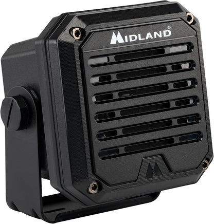 Midland - Altavoz externo resistente SPK100 de 20W - Base giratoria de 180 grados con soporte de montaje Funciona con todas las radios CB y MXT Sistema de sonido de 8 ohmios Enchufe de audio de 3,5 mm SPK200