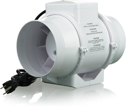 VENTS-US Ventilador en línea TT 315 de 12-3/8 pulgadas para conductos con aplicación de alta presión estática: soluciones ideales para suministro multiusos o uso de escape en ventilación residencial y comercial