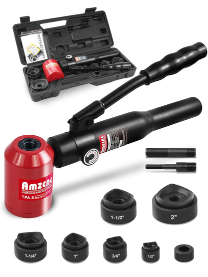 AMZCNC - Kit de perforación hidráulica de rotación de 360° de 1/2 a 2 pulgadas (TPA-8 rojo)