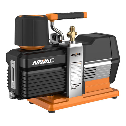 NAVAC Bomba de vacío NP12DM - Bomba de vacío para evacuación de HVAC - 5 micrones - Motor CC de doble etapa grado industrial para entornos comerciales - Caudal de 12 CFM