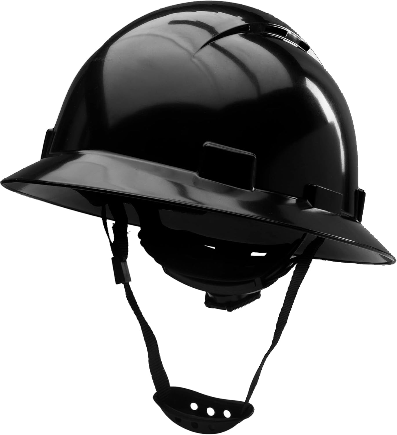 Casco de seguridad OSHA para la construcción, sistema de trinquete de 6 puntos, cumple con la norma ANSI Z89.1 de equipos de protección personal, diseño de fibra de carbono - Negro grafito mate