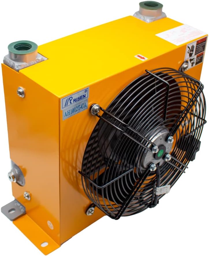 Enfriador de aire hidráulico Radiador de aceite refrigerado por aire Serie AF Enfriadores de aceite de aluminio hidráulicos de aleta de placa 100L/MIN (DC 12V) AC 380V