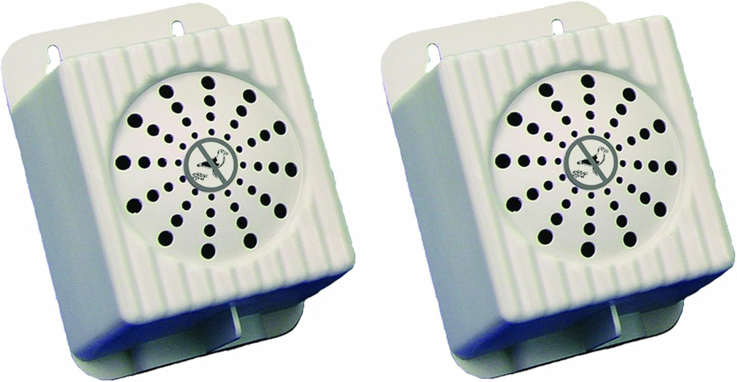 Bird B Gone - Bird Chase Super Sonic - Repelente de sonido al aire libre - Asusta a los pájaros - Diseño duradero resistente a la intemperie - para grandes espacios exteriores abiertos - Dispositivo