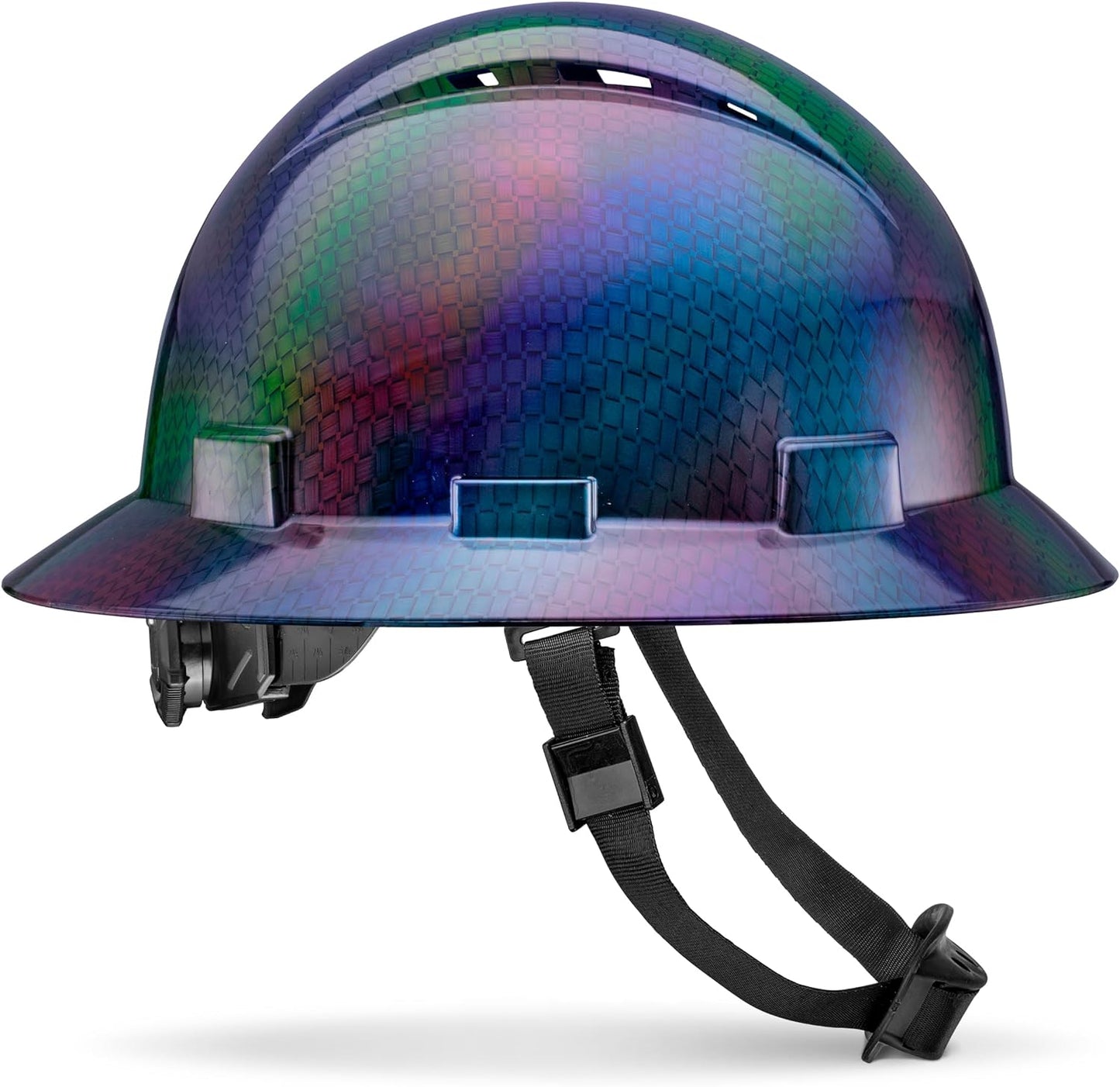 Acerpal Casco duro OSHA con diseño de fibra de carbono ventilada de ala completa con suspensión de 6 puntos (opciones 1)