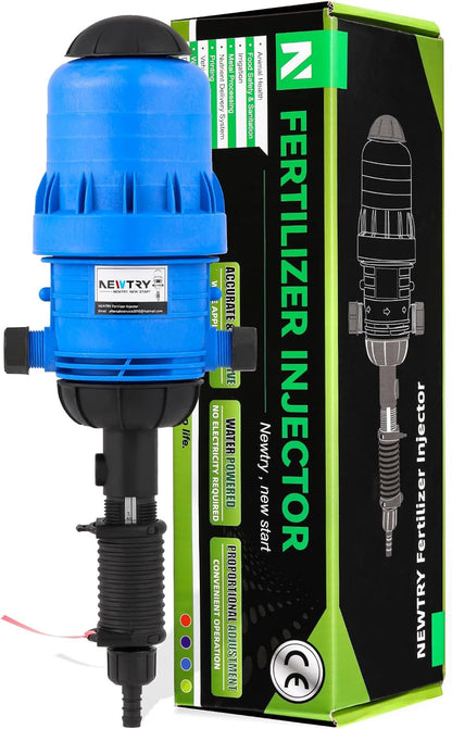 NEWTRY Dosificador de Líquido Químico Inyector 0,4% -4% Inyector Automático de Fertilizante Proporcionador Dispositivo de Dosificación Bomba Proporcional Azul 4,4-660,43 galones/h