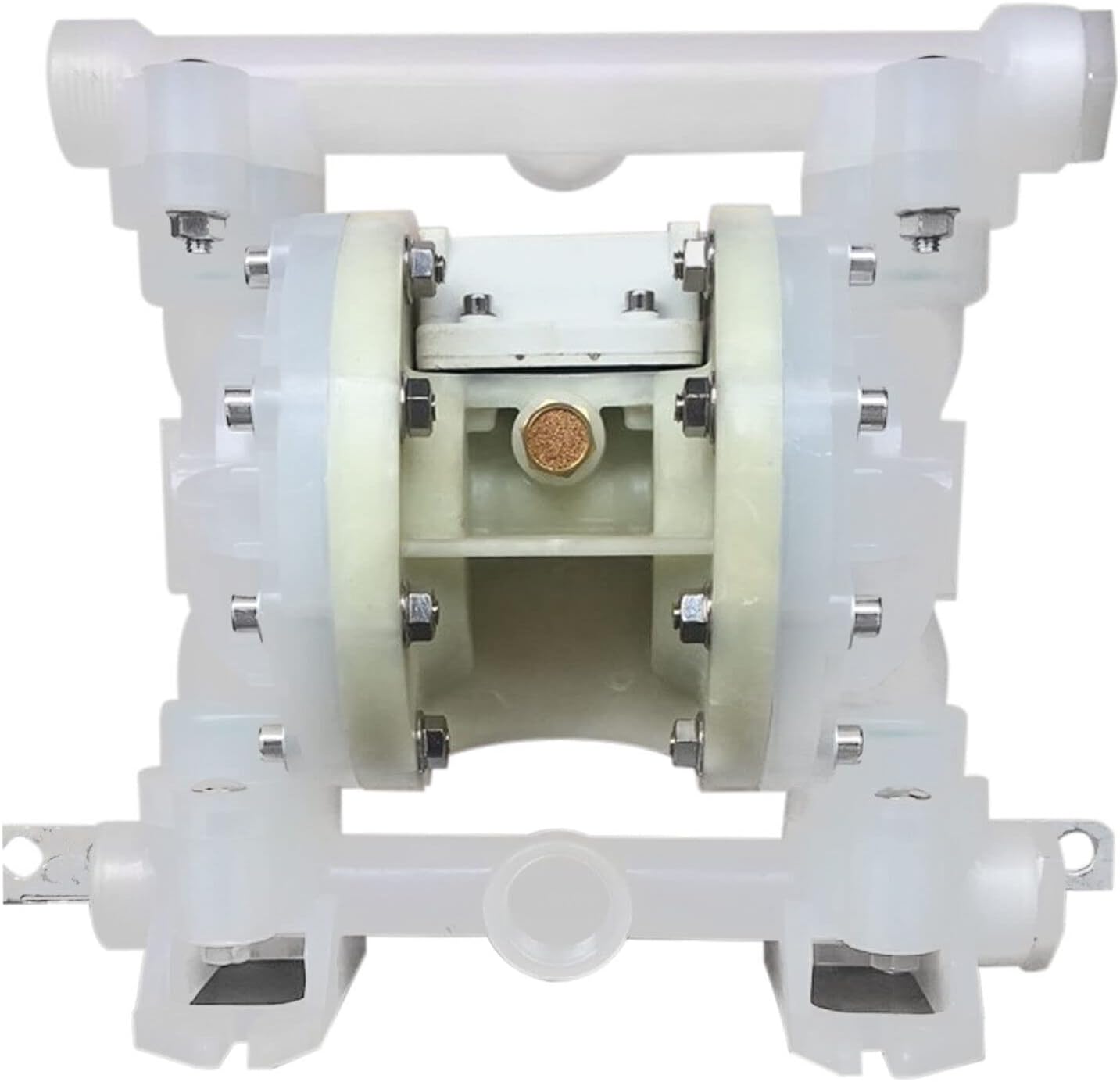 Bomba de diafragma de 3t/h de flujo de 0.23 pulgadas NPT de doble diafragma de 101 PSI de plásticos de ingeniería, bomba de transferencia neumática industrial, resistente a la corrosión QBY4-1599