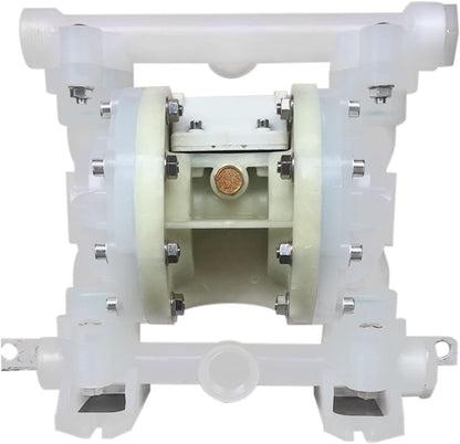 Bomba de diafragma de 3t/h de flujo de 0.23 pulgadas NPT de doble diafragma de 101 PSI de plásticos de ingeniería, bomba de transferencia neumática industrial, resistente a la corrosión QBY4-1599