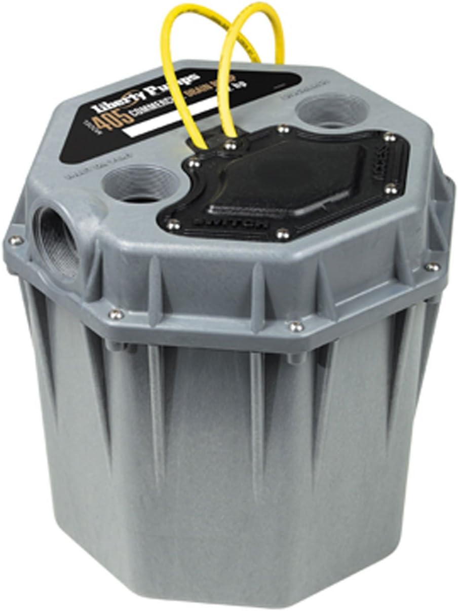 Liberty Pumps 405 Commercial 1/2 HP Bomba de drenaje, talla única, gris