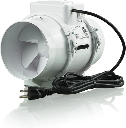 VENTS-US Ventilador en línea TT 315 de 12-3/8 pulgadas para conductos con aplicación de alta presión estática: soluciones ideales para suministro multiusos o uso de escape en ventilación residencial y comercial