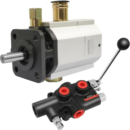 Bomba hidráulica de troncos de 11 GPM Bomba de engranajes de 2 etapas, bomba de engranajes HI/LO, bomba divisora de madera de 3000 PSI, 3600 RPM, bombas divisoras de troncos de aluminio de 1/8