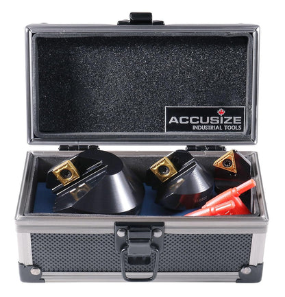 Accusize Industrial Tools, Avellanadores de carburo indexables de 82 grados de 1/4'', 1/2'' y 1-1/4", 0046-0982 90°