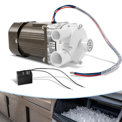 S-0730 Motor de máquina de hielo de repuesto para máquinas de hielo Hoshizaki KM Series 120V 60W, conjunto de motor de bomba de agua para Hoshizaki S-0730, KM-1200S, KM-1300S