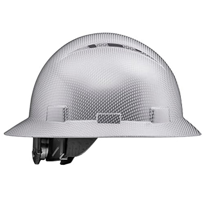 Acerpal Casco duro OSHA con diseño de fibra de carbono ventilada de ala completa con suspensión de 6 puntos (opciones 1)