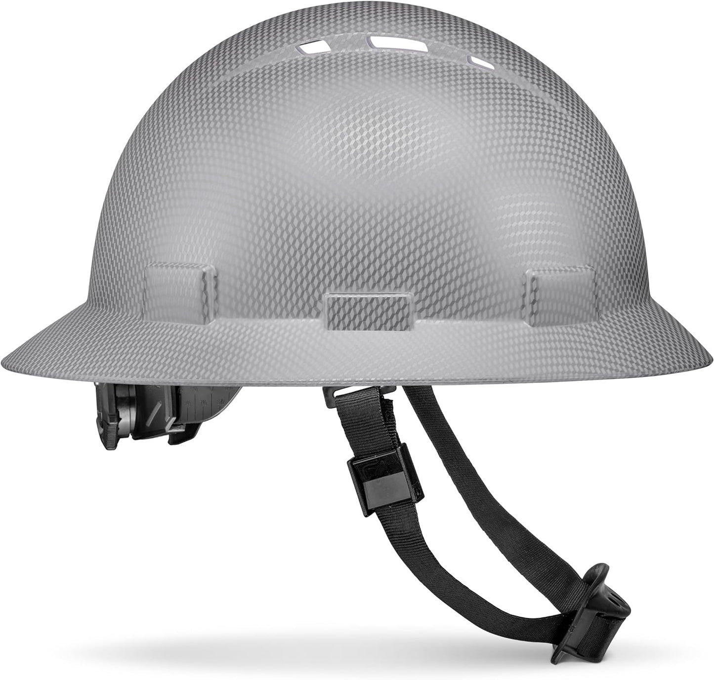 Acerpal Casco duro OSHA con diseño de fibra de carbono ventilada de ala completa con suspensión de 6 puntos (opciones 1)