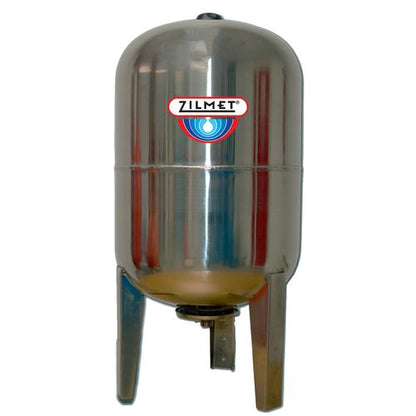 Zilmet ZS100V - Tanque de expansión vertical de acero inoxidable Ultra Inox Pro (26,4 galones)