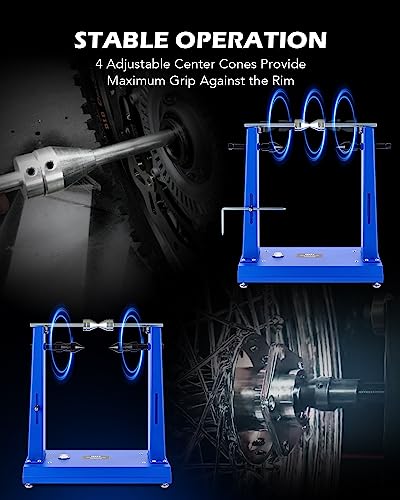 Orion Motor Tech Equilibrador de Ruedas de Motocicleta y Soporte de Alineación, Soporte de Equilibrador de Neumáticos para Rueda de Motocicleta con Puntero de Alineación Ajustable