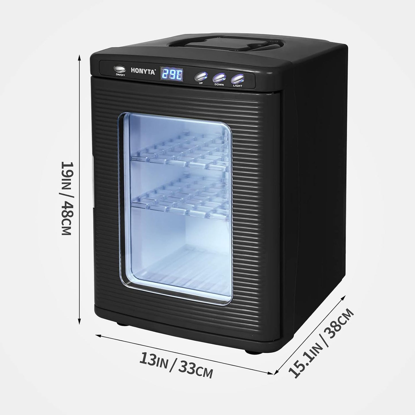 RYFT Incubadoras para incubar huevos, incubadora portátil de laboratorio científico de reptiles de 25 litros con calefacción y enfriamiento de 41.0 °F-140.0 °F, 12 V/110 V para reptiles pequeños (negro)