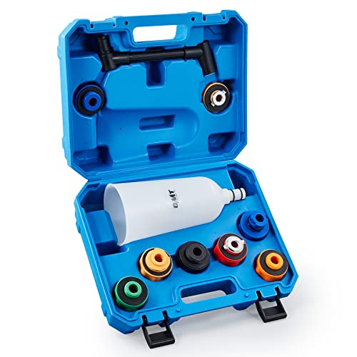 Orion Motor Tech Embudo de Aceite para Motor, Embudo de 2 Cuartos para Uso Automotriz con Extensión Flexible y 8 Adaptadores Compatibles con Toyota Jeep Mazda Ford Dodge Más, Embudo Grande Sin