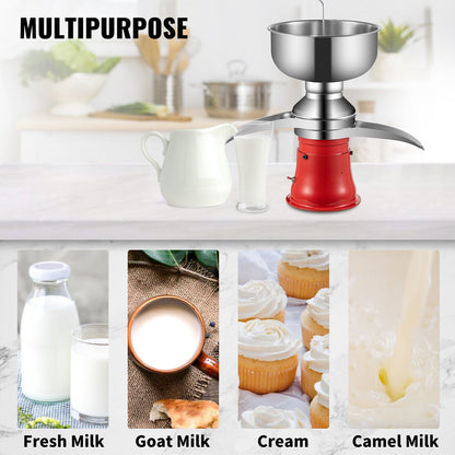 VEVOR 110-240V Electric Fresh Milk Cream Separator Centrifuge Separator 100L/H