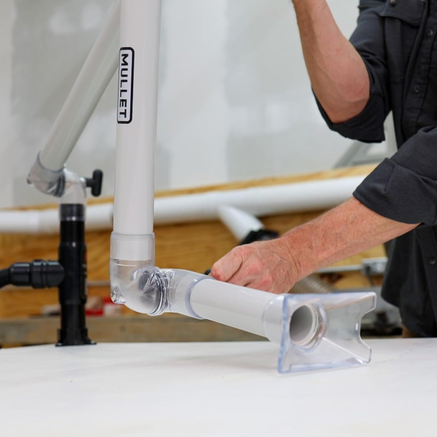 Mullet ThirdHand - Brazo de recogida de polvo (brazo de pluma + ciclón)