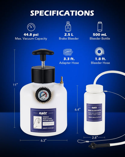 Orion Motor Tech Bomba de Líquido de Transmisión de 7.5 L, Kit de Recambio Manual ATF de 2 Galones, Bomba de Mano de Líquido de Transmisión, Bomba de Transferencia de Líquido de Transmisión