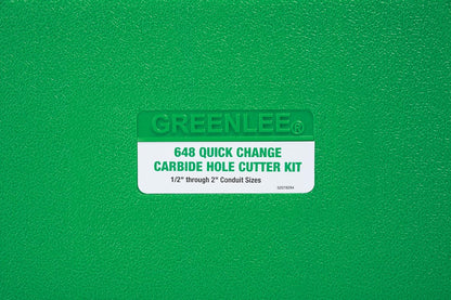 Greenlee - Cortador de carburo, Qck Chnge, 8Pc, fabricación de agujeros (648)