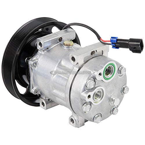 60-03640NA - Compresor de CA y embrague de 8 ranuras y 7.8" 7.079 in reemplaza a Sanden SD7H15 4326 12v 2 hilos