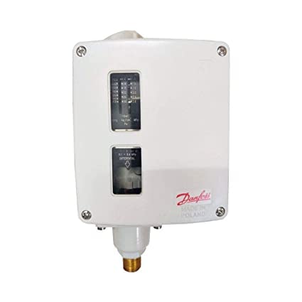 Interruptor de presión Danfoss (rango: 14 a 58 PSI) con conexión de presión 3/8 G para automóviles, calderas, turbinas de vapor, bombas, HVAC, refrigeración marina | Modelo: RT-117 (paquete de 1)