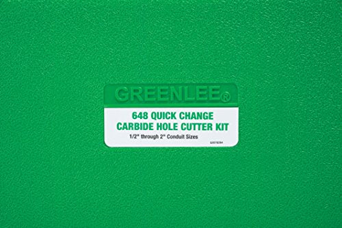 Greenlee - Cortador de carburo, Qck Chnge, 8Pc, fabricación de agujeros (648)