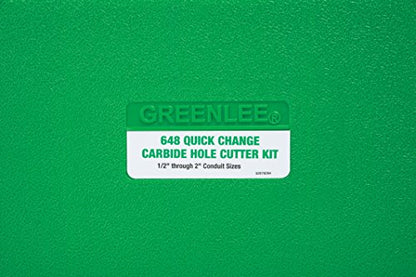 Greenlee - Cortador de carburo, Qck Chnge, 8Pc, fabricación de agujeros (648)