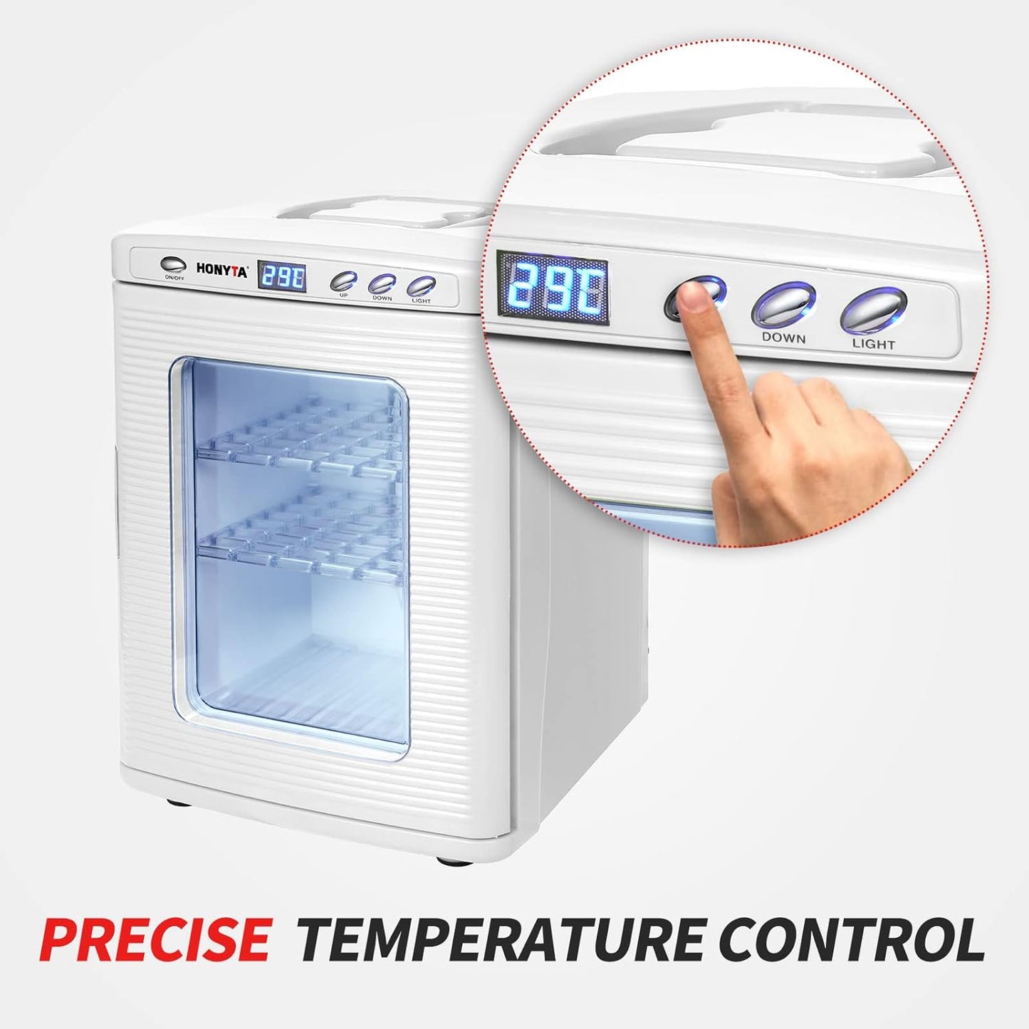 RYFT Incubadoras para incubar huevos, incubadora portátil de laboratorio científico de reptiles de 25 litros con calefacción y enfriamiento de 41.0 °F-140.0 °F, 12 V/110 V para reptiles pequeños (negro)