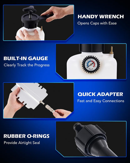 Orion Motor Tech Bomba de Líquido de Transmisión de 7.5 L, Kit de Recambio Manual ATF de 2 Galones, Bomba de Mano de Líquido de Transmisión, Bomba de Transferencia de Líquido de Transmisión