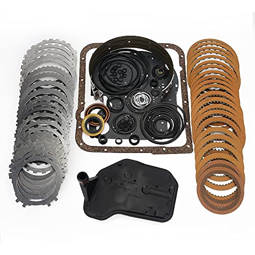 4L60E Kit de reconstructor de transmisión 1997-2003 para transmisión automática con kit de revisión, juego de embrague de fricción, juego de embrague de acero, kit de pistón (3), banda flexible, buje de bomba, filtro todo el plástico